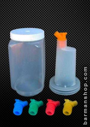 Bidón para pulpas 1lt (base cuadrada)